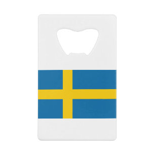 Schwedenflagge Geldbeutel Flaschenöffner