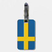 Schwedenflagge Gepäckanhänger (Rückseite vertikal)