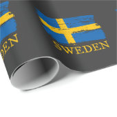 Schwedenflagge Geschenkpapier (Rolleneckpunkt)