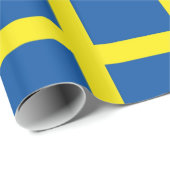 Schwedenflagge Geschenkpapier (Rolleneckpunkt)