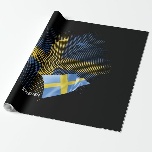 Schwedenflagge Geschenkpapier (Ungerollt)