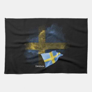 Schwedenflagge Geschirrtuch