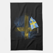 Schwedenflagge Geschirrtuch (Vertikal)