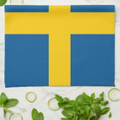 Schwedenflagge Geschirrtuch (Gefaltet)