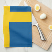 Schwedenflagge Geschirrtuch (Viertel Falte)