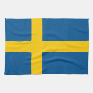 Schwedenflagge Geschirrtuch