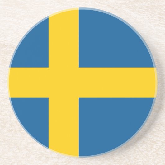 Schwedenflagge Getränkeuntersetzer (Vorne)