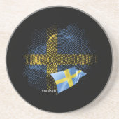 Schwedenflagge Getränkeuntersetzer (Vorne)