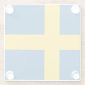 Schwedenflagge Glasuntersetzer (Rückseite)