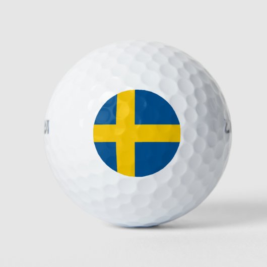 Schwedenflagge Golfball (Vorderseite)