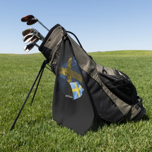 Schwedenflagge Golfhandtuch (Gras)