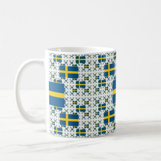 Schwedenflagge in mehreren Ebenen Kaffeetasse (Links)