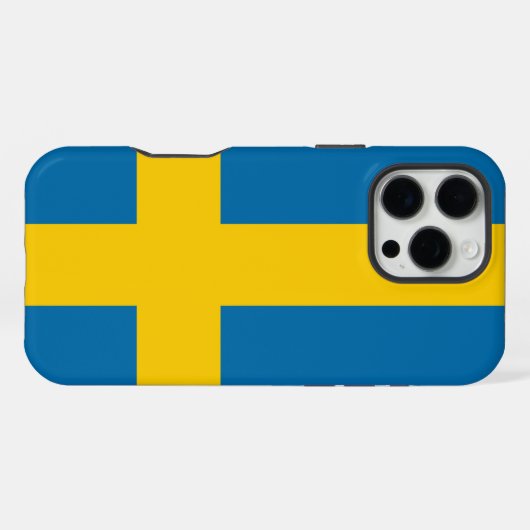 Schwedenflagge iPhone Hülle (Rückseite (Horizontal))