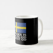 Schwedenflagge Kaffeetasse (VorderseiteRechts)