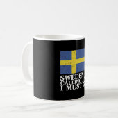 Schwedenflagge Kaffeetasse (Vorderseite Links)