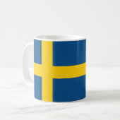 Schwedenflagge Kaffeetasse (Vorderseite Links)