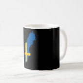 Schwedenflagge Kaffeetasse (VorderseiteRechts)