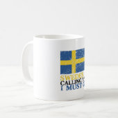 Schwedenflagge Kaffeetasse (Vorderseite Links)