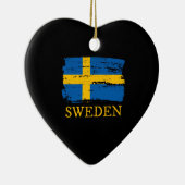 Schwedenflagge Keramik Ornament (Rechts)