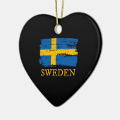 Schwedenflagge Keramik Ornament (Links)