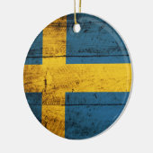 Schwedenflagge Keramik Ornament (Links)