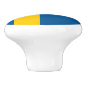 Schwedenflagge Keramikknauf (Seitenansicht)