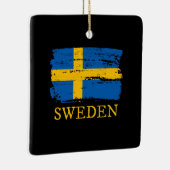Schwedenflagge Keramikornament (Rechts)