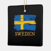 Schwedenflagge Keramikornament (Links)