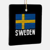 Schwedenflagge Keramikornament (Rechts)
