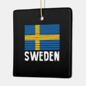 Schwedenflagge Keramikornament (Links)