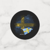 Schwedenflagge Konfetti (Klein Vorderseite)