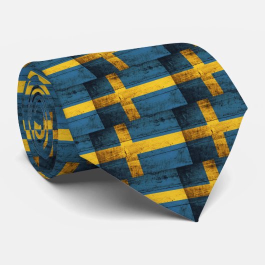 Schwedenflagge Krawatte (Gerollt)