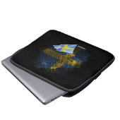 Schwedenflagge Laptopschutzhülle (Vorne Knopf)