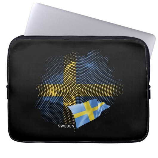 Schwedenflagge Laptopschutzhülle (Vorderseite)