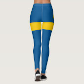 Schwedenflagge Leggings (Rückseite)