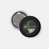 Schwedenflagge Magnet (Vorderseite/Rückseite)