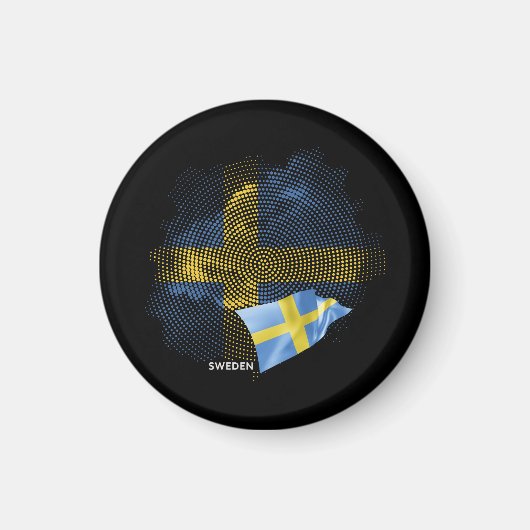Schwedenflagge Magnet (Vorne)