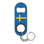 Schwedenflagge Mini Flaschenöffner (Rückseite)