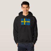 Schwedenflagge mit Vintagen schwedischen Farben Hoodie (Vorne ganz)
