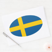 Schwedenflagge Ovaler Aufkleber (Umschlag)