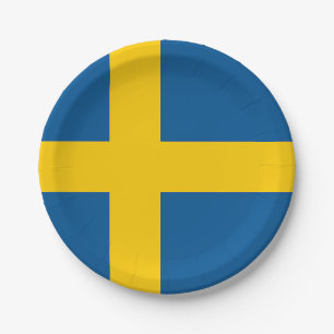 Schwedenflagge Pappteller
