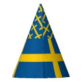 Schwedenflagge Partyhütchen (Rückseite)