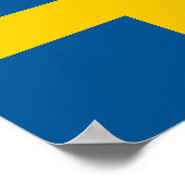 Schwedenflagge Poster (Ecke)
