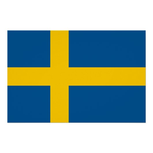 Schwedenflagge Poster (Vorderseite)