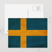 Schwedenflagge Postkarte (Vorne/Hinten)