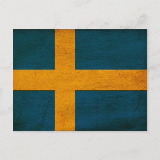 Schwedenflagge Postkarte (Vorderseite)