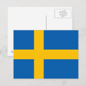 Schwedenflagge Postkarte (Vorne/Hinten)