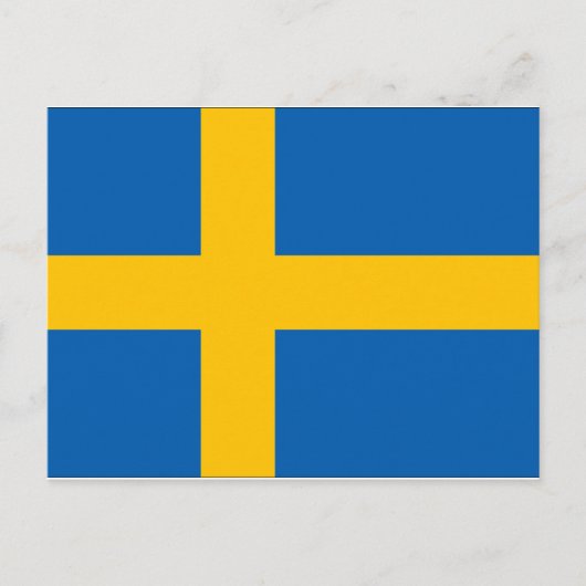 Schwedenflagge Postkarte (Vorderseite)
