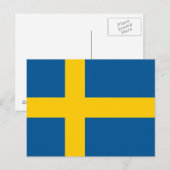 Schwedenflagge Postkarte (Vorne/Hinten)