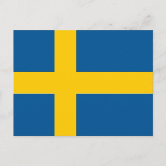 Schwedenflagge Postkarte (Vorderseite)